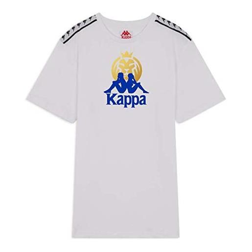 Kappa mad lions official tee 2020, maglietta unisex-adulto, bianco, xl