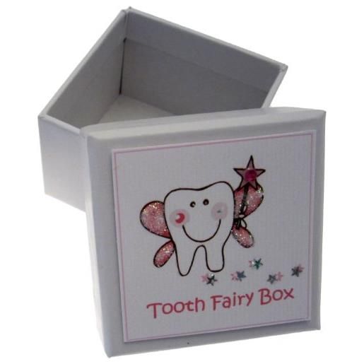 WHITE COTTON CARDS - scatolina per la fatina dei dentini, colore: rosa