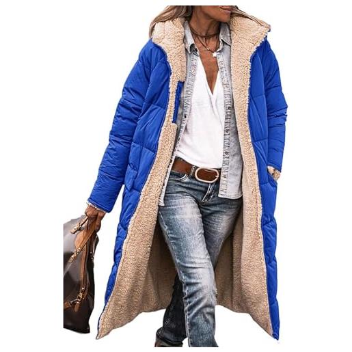 EGSDMNVSQ cappotti invernali giacca invernale da donna piumini lunghi con cappuccio cappotto trapuntato giacca in pile piumino spesso felpa con cappuccio con zip cappotto
