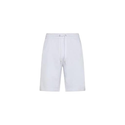 SUN68 bermuda uomo modello basic f33131 pantaloncino morbido short in cotone (m, bianco)