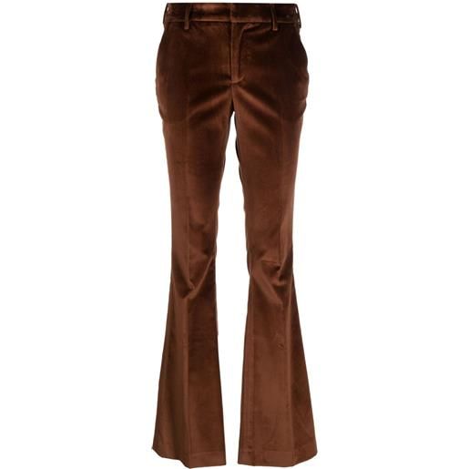 PT Torino pantaloni svasati con pieghe - marrone