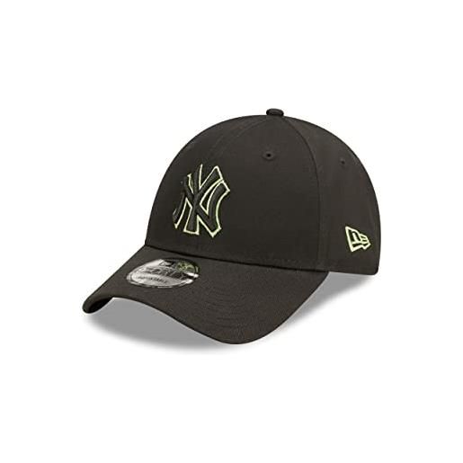 New Era york yankees mlb team outline black green 9forty adjustable cap - one-size