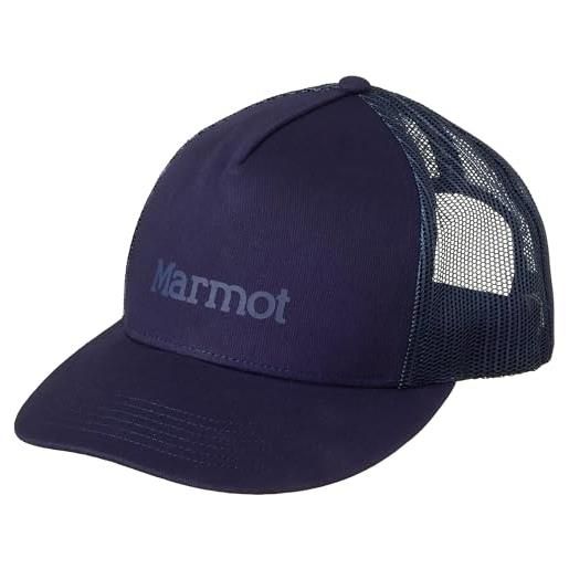 Marmot trucker, cappello da baseball, berretto con protezione uv, regolabile, per l'esterno, sport e viaggi, arctic navy, one