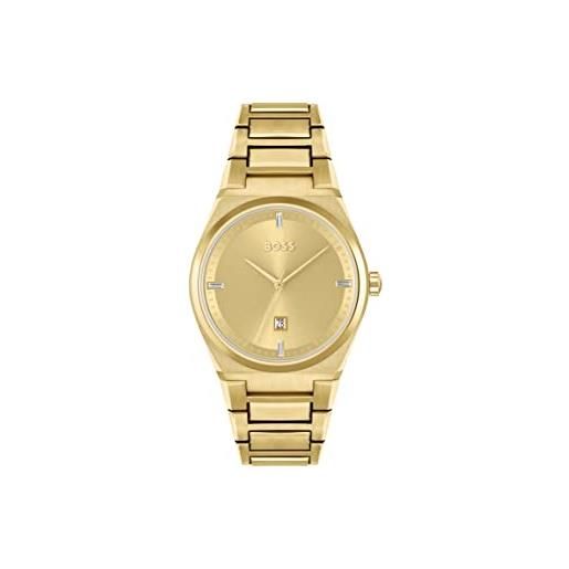 BOSS orologio analogico al quarzo da donna con cinturino in acciaio inossidabile dorato - 1502672