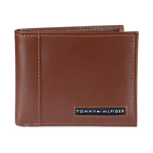 Tommy Hilfiger sw-915675-brn accessori da viaggio-portafoglio bi-fold, marrone scuro, taglia unica uomo