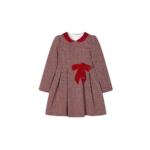 Mayoral vestito punto jacquard per bambine e ragazze rosso 5 anni (110cm)