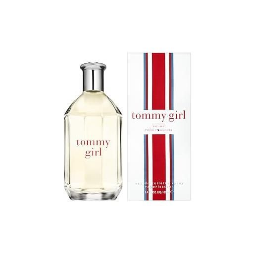 Tommy Hilfiger - eau de toilette tommy girl - 100 ml - profumo donna - fragranza floreale fruttata - fragranza floreale molto fresca con note fruttate - flacone di vetro trasparente