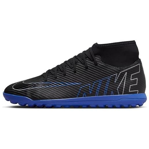 Nike mercurial superfly 9 club, scarpe da ginnastica uomo, black chrome hyper royal, 45.5 eu