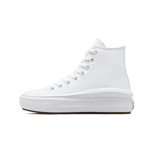 Converse chuck taylor all star move, scarpe da ginnastica donna, bianco (white), 39 eu