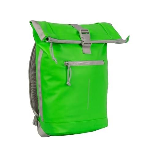 New Rebels mart new york rolltop backpack 16l zaino unisex adulto, verde fluo, 30x12x43cm, casual