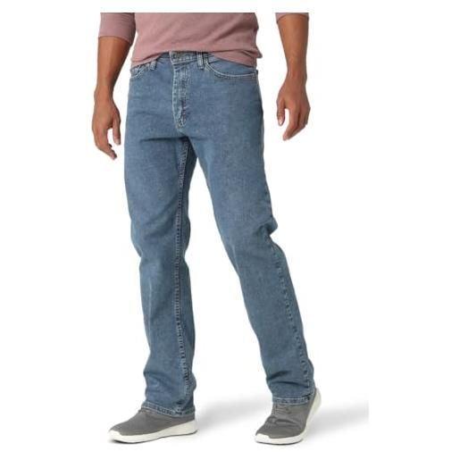 Wrangler Authentics jeans vita flessibile e vestibilità comoda, slavato scuro, w33 / l34 uomo