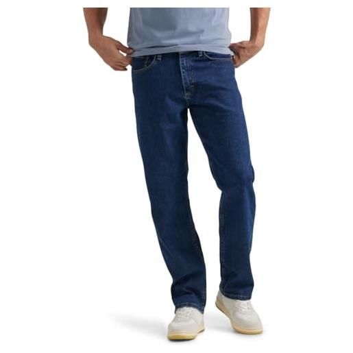 Wrangler Authentics jeans vita flessibile e vestibilità comoda, slavato scuro, w33 / l34 uomo