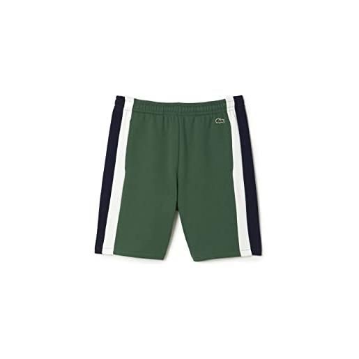 Lacoste gh5584 pantaloncini eleganti, green/navy blue-flour, l uomo