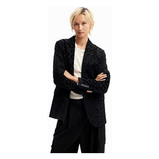 Desigual ame_sici woman woven blazer, nero, xs donna