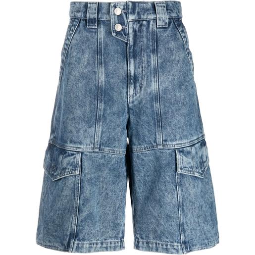 MARANT shorts denim jemuel con lavaggio acido - blu