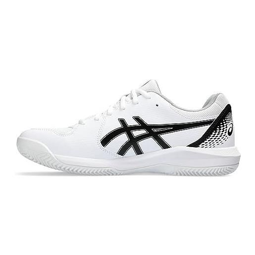 ASICS gel-dedicate 8 clay, sneaker uomo, white/black, 41.5 eu