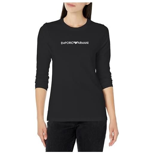 Emporio Armani maglietta da donna con logo iconic t-shirt, artico, xl