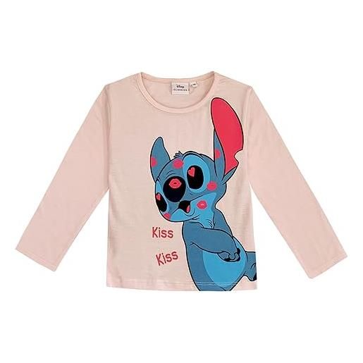 Disney maglietta lilo e stitch per bambina maglia maniche lunghe in cotone 6230