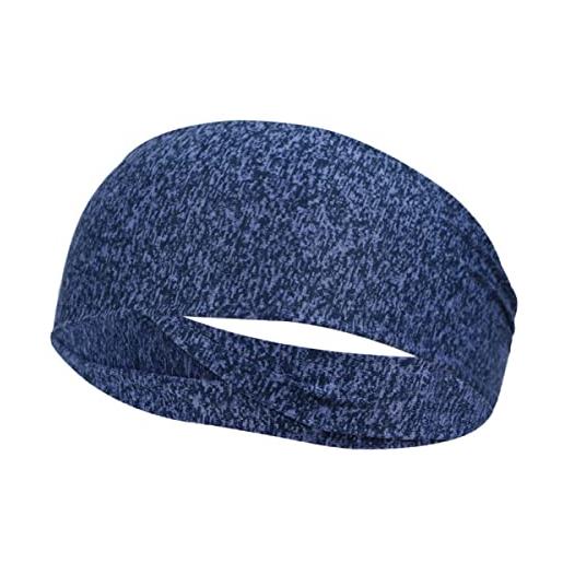 IXCVBNGHS sport uomini e donne, corsa, asciugatura rapida, fascia di saldatura per esterni, fascia elastica anti-sudore, fascia traspirante (blu scuro), piccola