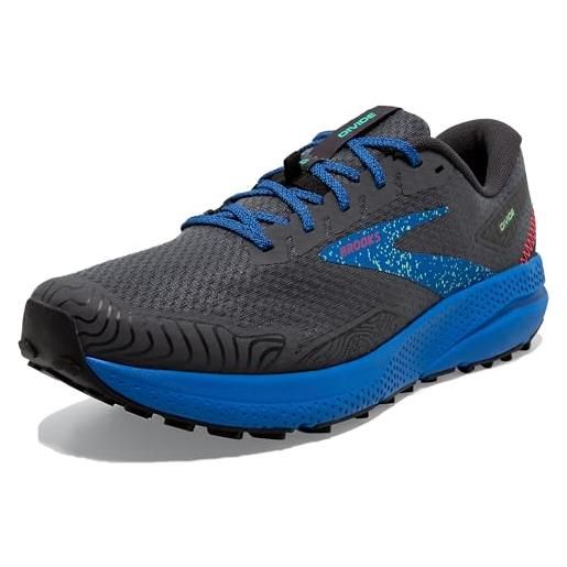 Brooks divide 4, sneaker uomo, ebony black victoria blue, 44 eu