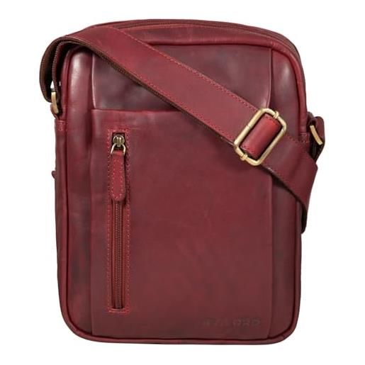 STILORD 'irving' borsello uomo in pelle borsa tracolla vintage piccola borsetta messenger piccola in cuoio a spalla, colore: rosso