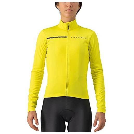 Castelli maglia donna sinergia 2 fz per ciclismo strada e gravel i, giallo brillante, s