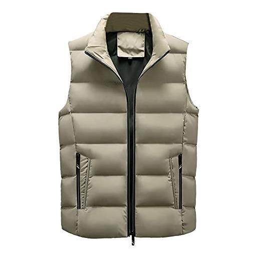 Kobilee gilet smanicato uomo antivento imbottita piumino smanicato invernale bici con cappuccio giacca cotone 100 grammi giubbino leggero senza maniche gilet giubbotto smanicato corto