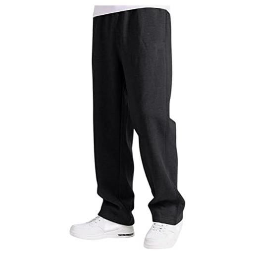 Oanviso pantaloni da jogging da uomo tinta unita pantaloni sportivi in vita elastica pantaloni casual con tasche pantaloni running pantaloni a gamba dritta invernali sport trousers a bianco l