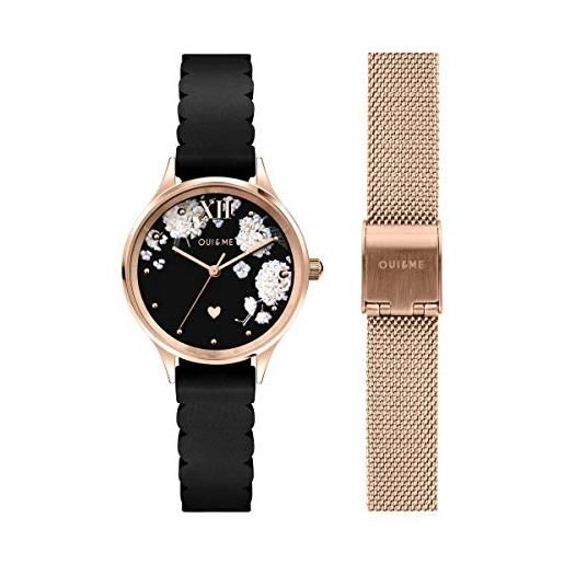 Oui & Me bichette orologio donna solo tempo in acciaio, pvd oro rosa, pelle naturale - me010241