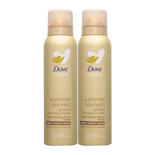 Dove body love summer revived medio-dark autoabbronzante, per pelli abbronzate medio-scure, 6 x 150 ml - confezione benefica