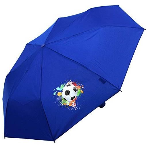 Derby ombrello tascabile per bambini e ragazzi light kids blu