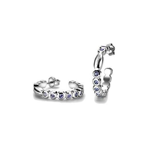 Breil orecchini breil per donna collezione rolling diamonds con pietre multiple in crystal jewellery