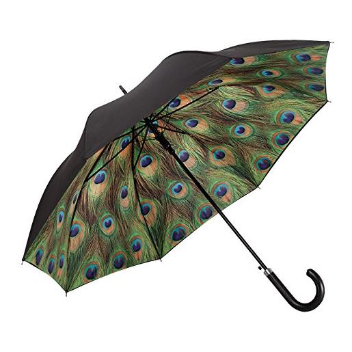 VON LILIENFELD® ombrello automatico antivento stabile colorato doppio rivestimento pavone