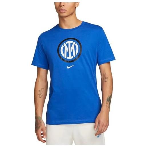 Nike t-shirt uomo inter crest (s, lyon blue)