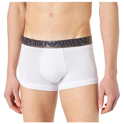 Emporio Armani soft modal elastic band trunk, bianco, s uomo