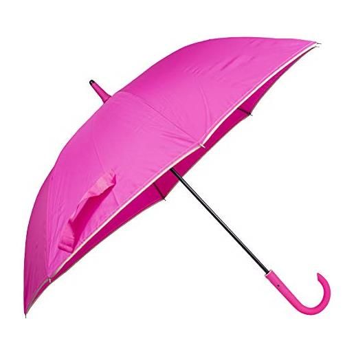 VIRSUS ombrello da pioggia 6120 con apertura automatica con pulsante e con asta robusta classico di alta qualità ombrello grande in tessuto varie colorazioni (fucsia)