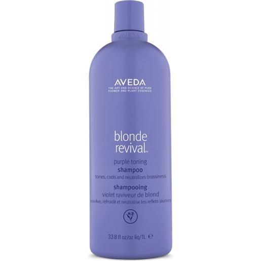 Aveda blonde revival purple toning shampoo 1000ml - shampoo anti-giallo capelli biondi bianchi