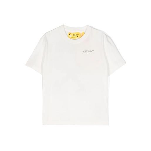 Off White kids t-shirt in cotone bianco
