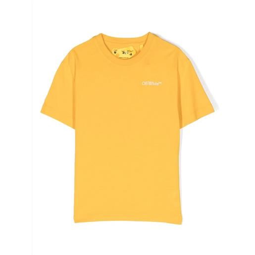 Off White kids t-shirt in cotone giallo
