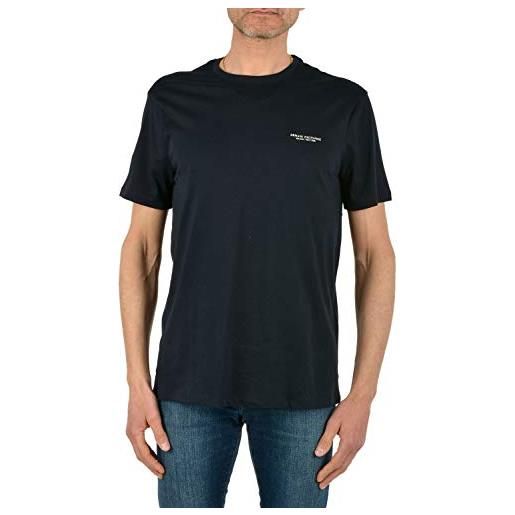 Armani Exchange short sleeve micro milano/ny logo t-shirt, bianco, s uomo