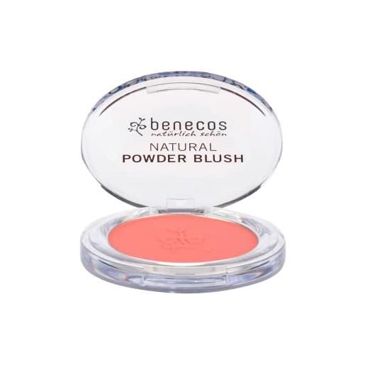 Benecos - natural beauty 91181 fard in polvere - pressato - con olio di ricino biologico - salmone sassy