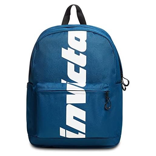 Invicta zaino carlson Invicta - americano casual - blu con logo - tasca porta pc - scuola & tempo libero