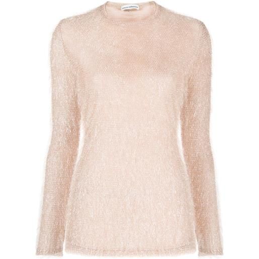 Rabanne maglione girocollo con cut-out - rosa