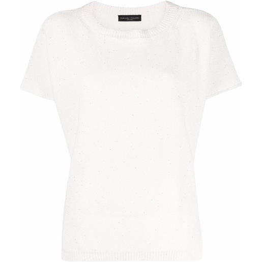 Fabiana Filippi t-shirt con spacco laterale - bianco