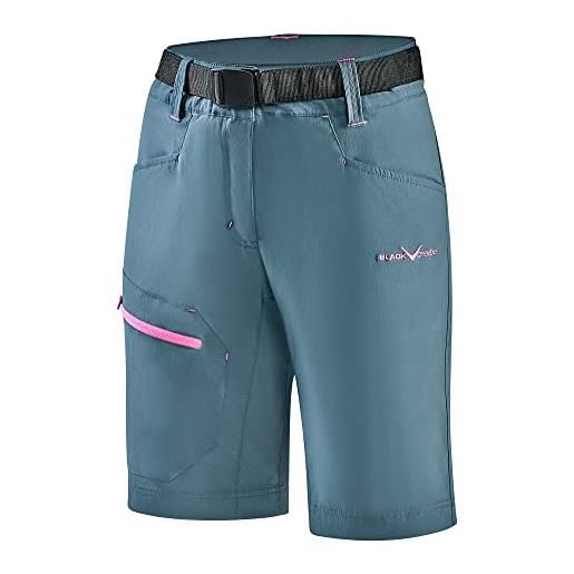 Black Crevice pantaloncini da trekking da donna escursionismo, blue mirage/pink, 48