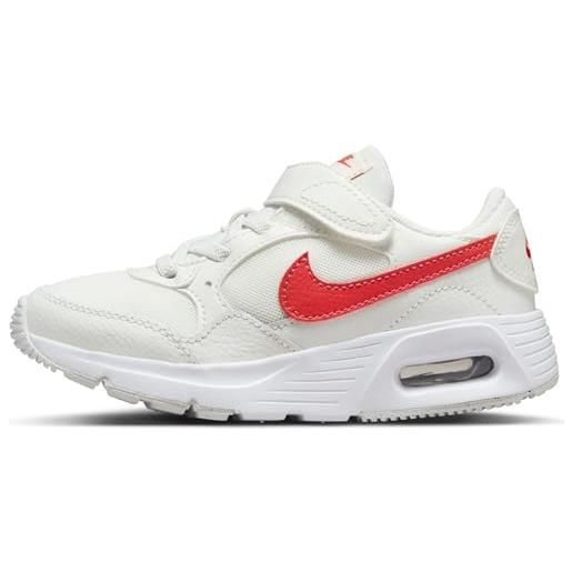 Nike air max sc (psv), sneaker, summit white/track red-white, 31 eu