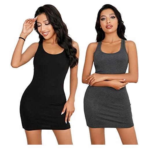 Mcilia canotta lunga da donna, morbida, elasticizzata e a coste sottili, 2 varianti gilet da corsa nero/peacock blue taglia m (eu 38 40)