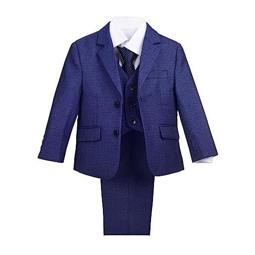 Lito Angels completo smoking elegante abiti e giacche per bambino taglia 3 anni, blu navy (etichetta in tessuto 46)