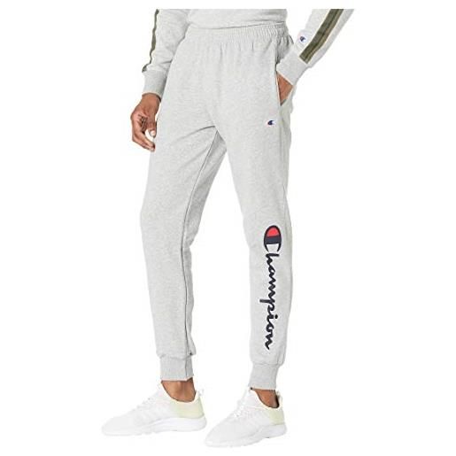 Champion men's powerblend graphic jogger, navy-15 script low leg, x large