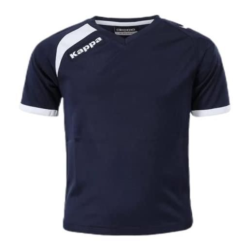 Kappa pavie ss, maglietta da calcio unisex-adulto, blu navy, 6y/8y